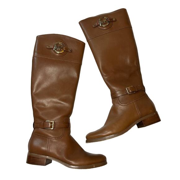 Michael Kors Leather Stockard Boots 6M - Picture 1 of 7